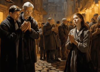 Des catholiques priant dans les rues de Madrid - IA