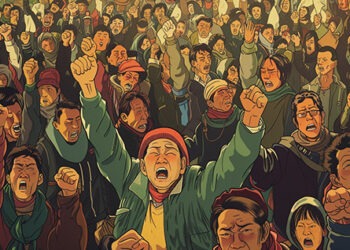 Des Tibétains qui manifestent