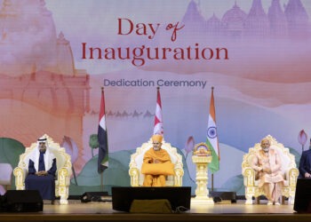 Cérémonie d'inauguration BAPS Abu D