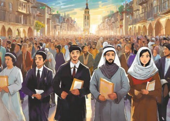 Marche de la fraternité à Bordeaux - dessin