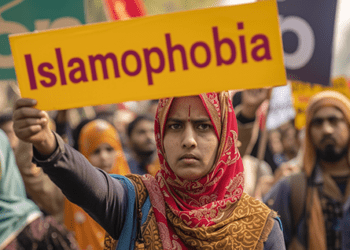 Musulmans manifestant contre l'islamophobie