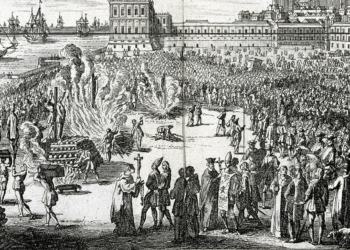 Des bûchers pour hérétiques dressés par l'Inquisition