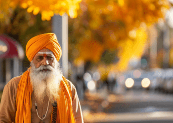 Un sikh à Renmark, Australie (AI)