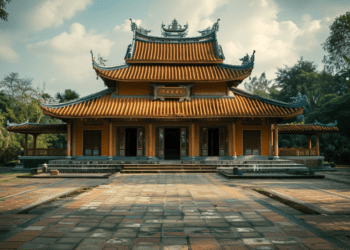 Un temple Bouddhiste Khmer Krom - AI