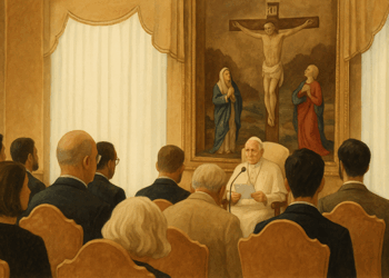 Pape Leon avec les élus de Créteil