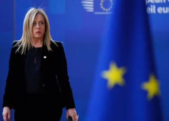 Giorgia Meloni lors d’un Conseil européen à Bruxelles, le 23 mars 2023.